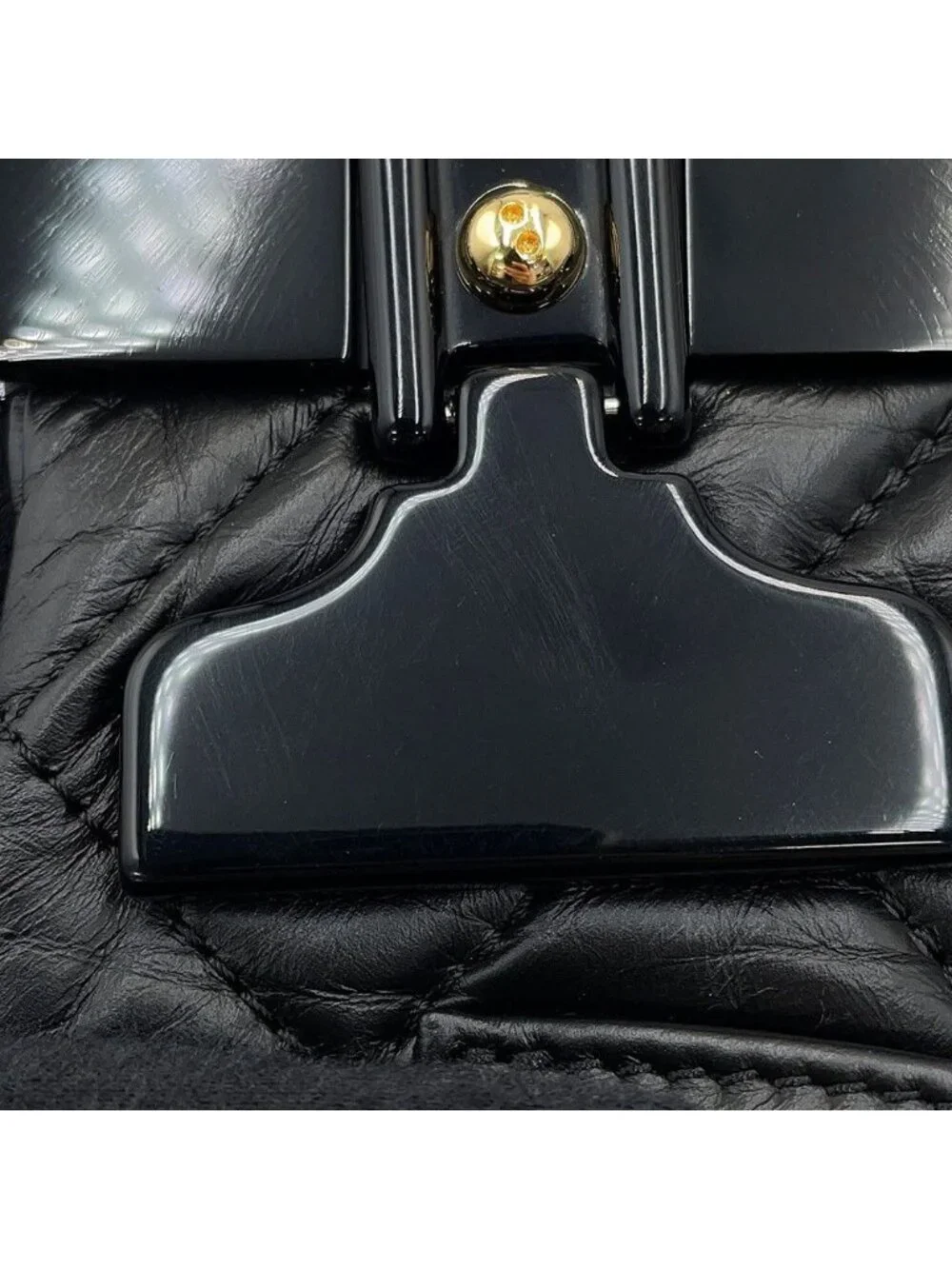 Chanel Chain Shoulder Bag Quilted CC Logo 2.55 Reissue Lambskin Black Limited